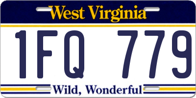 WV license plate 1FQ779