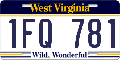 WV license plate 1FQ781