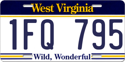 WV license plate 1FQ795