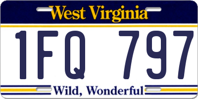 WV license plate 1FQ797