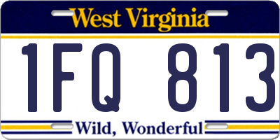 WV license plate 1FQ813