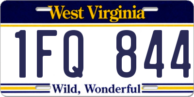 WV license plate 1FQ844