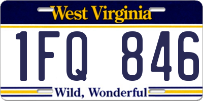 WV license plate 1FQ846