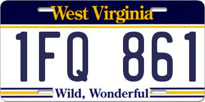 WV license plate 1FQ861