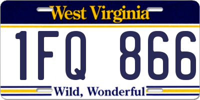WV license plate 1FQ866