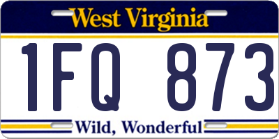 WV license plate 1FQ873