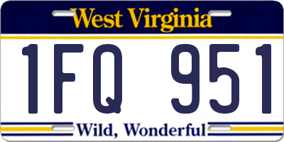 WV license plate 1FQ951