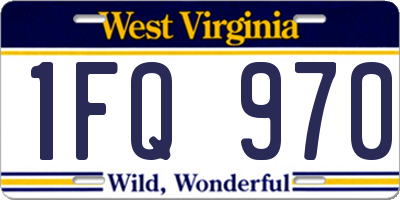 WV license plate 1FQ970