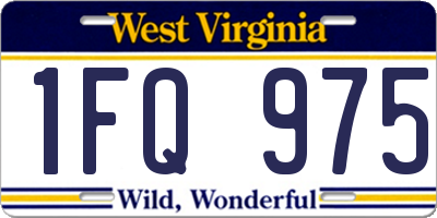 WV license plate 1FQ975