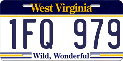 WV license plate 1FQ979