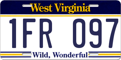WV license plate 1FR097