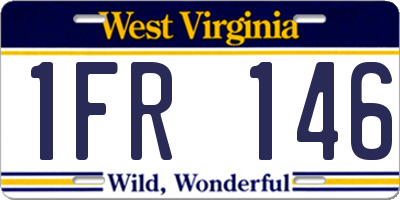WV license plate 1FR146