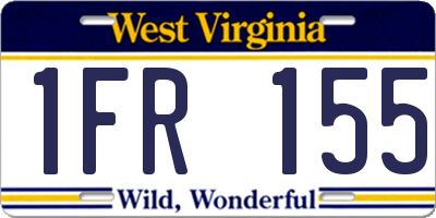 WV license plate 1FR155