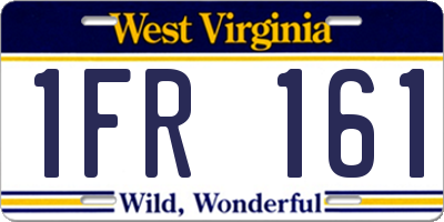 WV license plate 1FR161