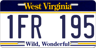 WV license plate 1FR195
