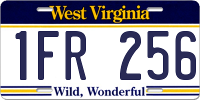 WV license plate 1FR256