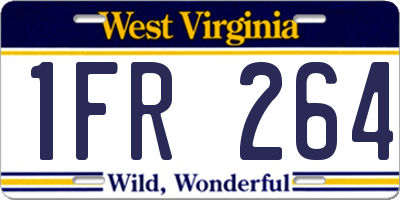 WV license plate 1FR264