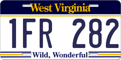 WV license plate 1FR282