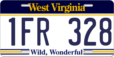 WV license plate 1FR328