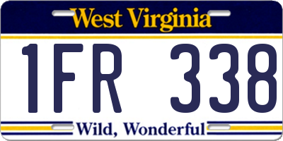 WV license plate 1FR338