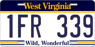 WV license plate 1FR339