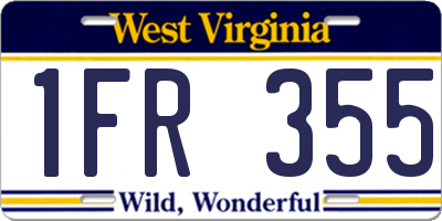 WV license plate 1FR355