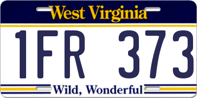 WV license plate 1FR373