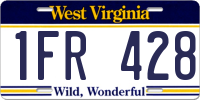 WV license plate 1FR428
