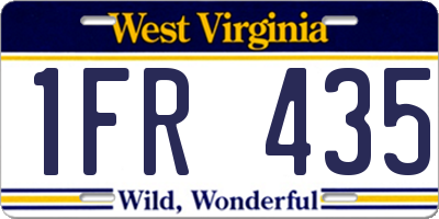 WV license plate 1FR435
