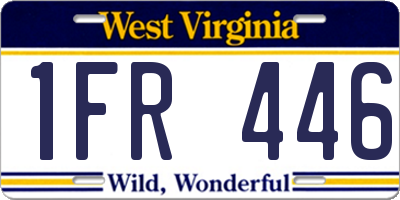 WV license plate 1FR446
