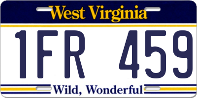 WV license plate 1FR459