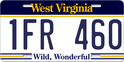 WV license plate 1FR460