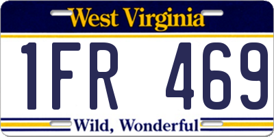 WV license plate 1FR469