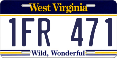 WV license plate 1FR471