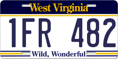 WV license plate 1FR482