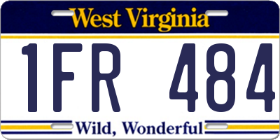 WV license plate 1FR484