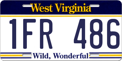 WV license plate 1FR486