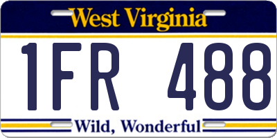 WV license plate 1FR488