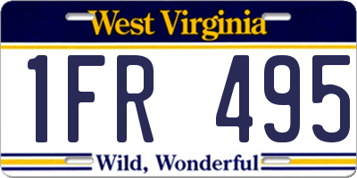 WV license plate 1FR495