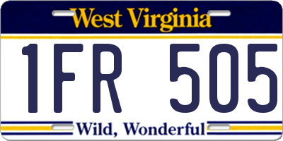 WV license plate 1FR505
