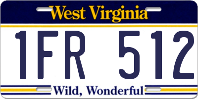 WV license plate 1FR512