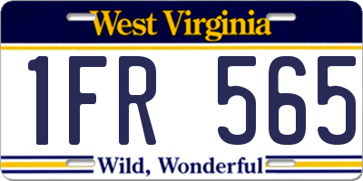 WV license plate 1FR565