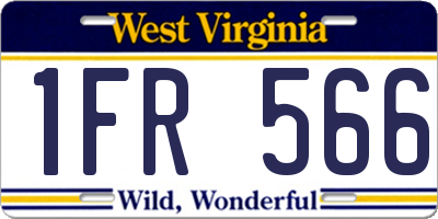 WV license plate 1FR566