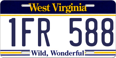 WV license plate 1FR588
