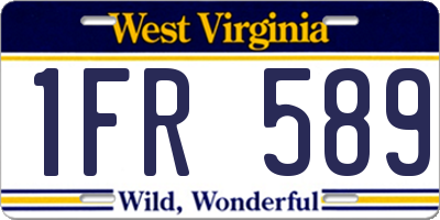 WV license plate 1FR589