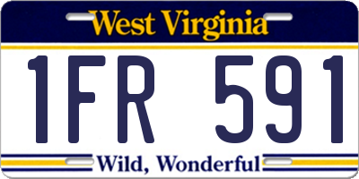 WV license plate 1FR591