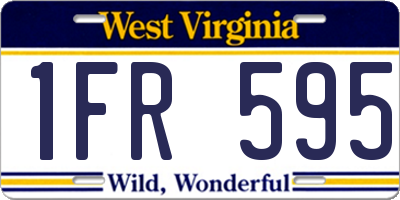 WV license plate 1FR595