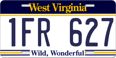 WV license plate 1FR627