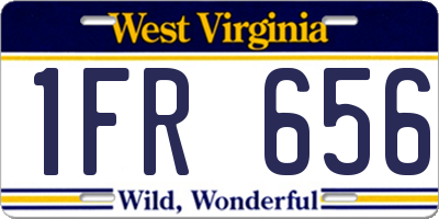 WV license plate 1FR656