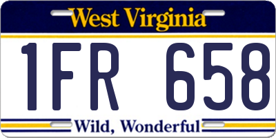 WV license plate 1FR658